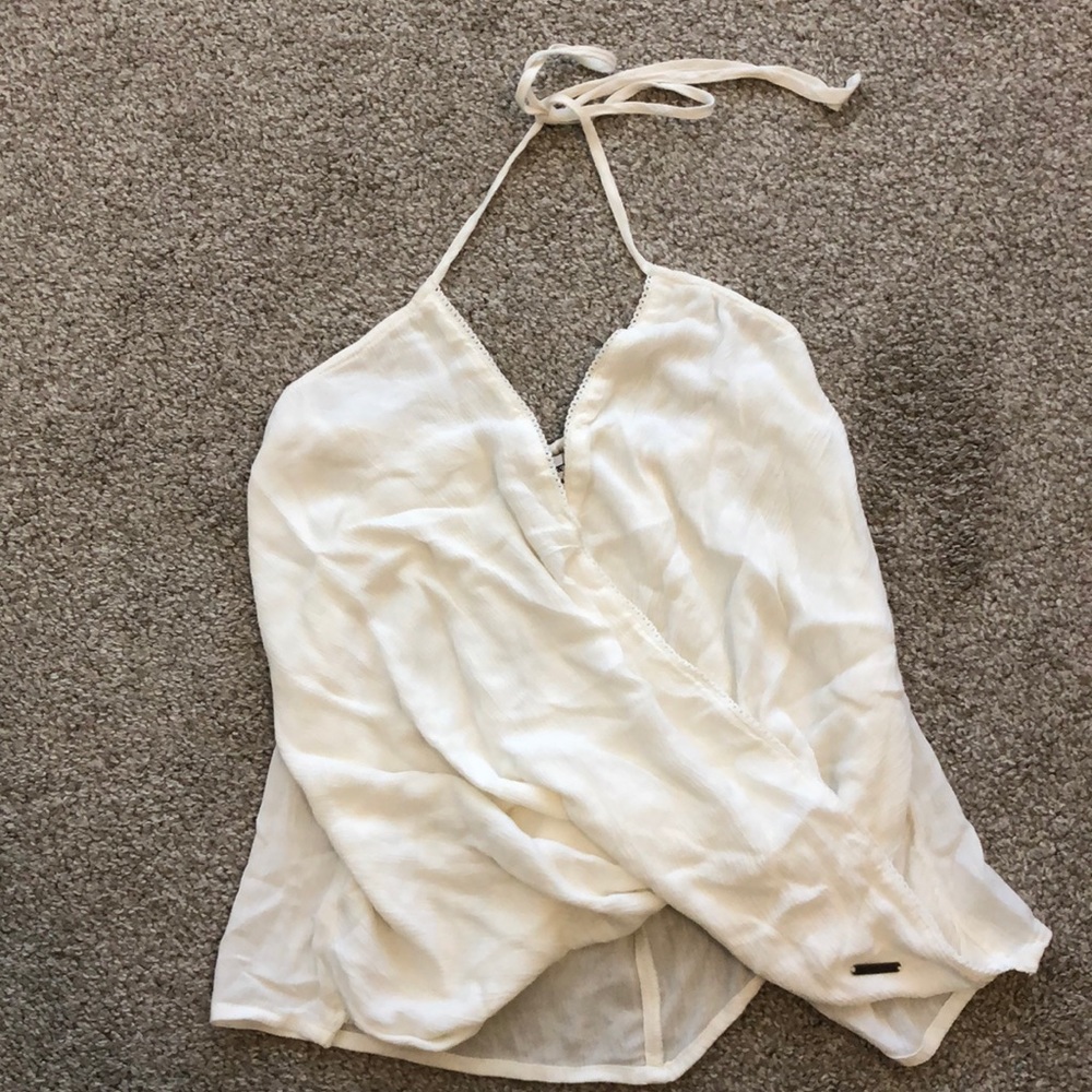 White Abercrombie Halter Top Size Small